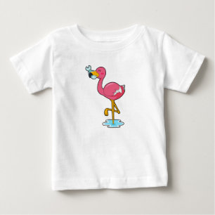 Flamingo met vis