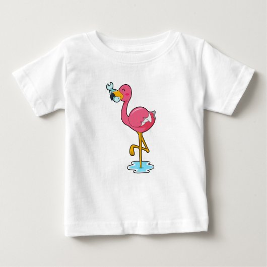 Flamingo met vis (Voorkant)