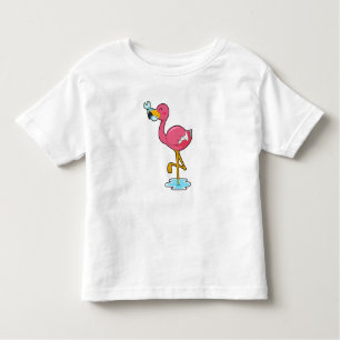 Flamingo met vis kinder shirts