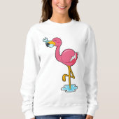 Flamingo met vis trui (Voorkant)