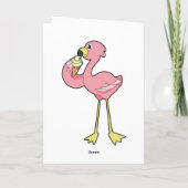 Flamingo met wafel ijs kaart (Achterkant)