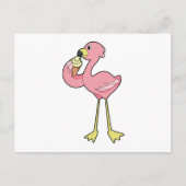 Flamingo met Waffle-ijs Briefkaart (Voorkant)