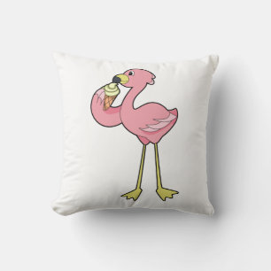 Flamingo met Waffle-ijs Kussen