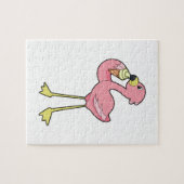 Flamingo met Waffle-ijs Legpuzzel (Horizontaal)