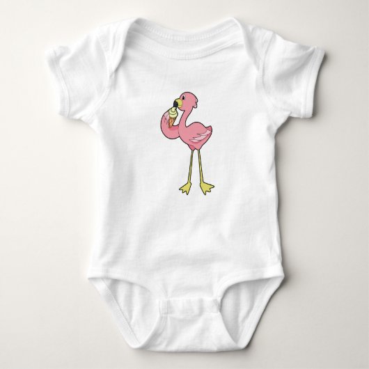 Flamingo met Waffle-ijs Romper (Voorkant)