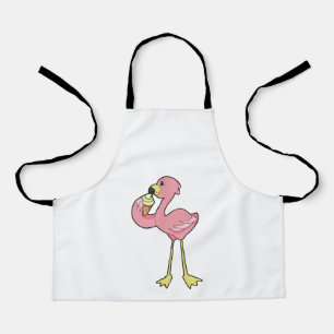 Flamingo met Waffle-ijs Schort