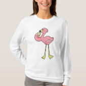 Flamingo met Waffle-ijs T-shirt (Voorkant)