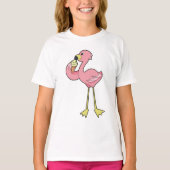 Flamingo met Waffle-ijs T-shirt (Voorkant)