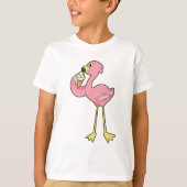Flamingo met Waffle-ijs T-shirt (Voorkant)