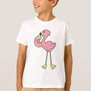 Flamingo met Waffle-ijs T-shirt
