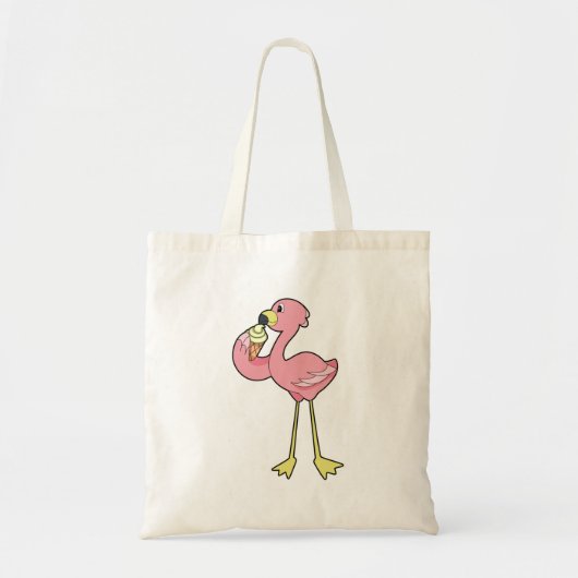 Flamingo met Waffle-ijs Tote Bag (Voorkant)