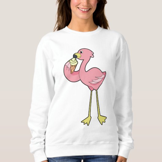 Flamingo met Waffle-ijs Trui (Voorkant)