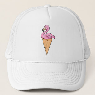 Flamingo met Waffle of Ice crème Trucker Pet