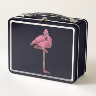 Flamingo met zonnebril