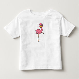Flamingo met zonnebril kinder shirts