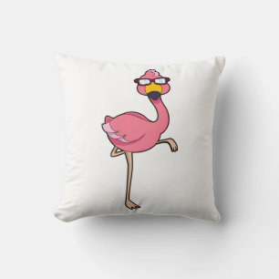 Flamingo met zonnebril kussen