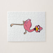 Flamingo met zonnebril legpuzzel (Horizontaal)