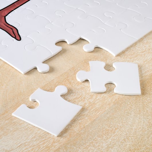 Flamingo met zonnebril legpuzzel (Zijkant)