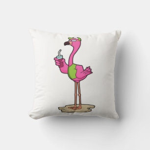 Flamingo met zonnebril & pet kussen