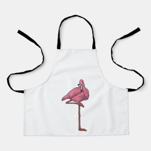 Flamingo met zonnebril schort