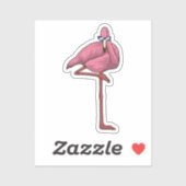 Flamingo met zonnebril sticker (Vel)