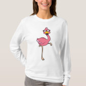 Flamingo met zonnebril t-shirt (Voorkant)