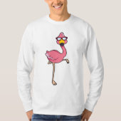 Flamingo met zonnebril t-shirt (Voorkant)