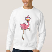 Flamingo met zonnebril trui (Voorkant)