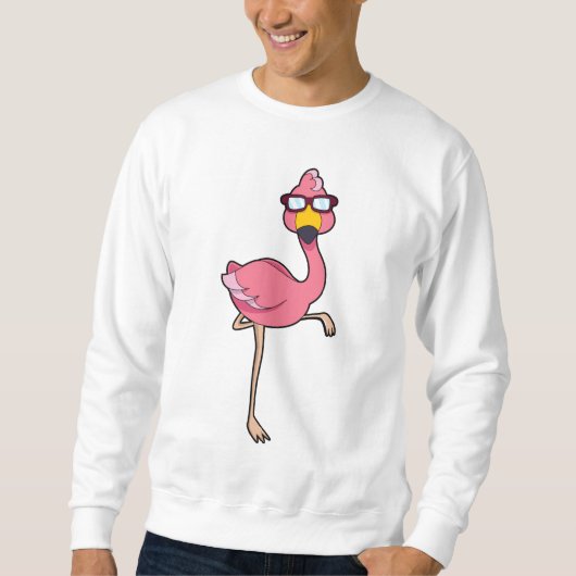 Flamingo met zonnebril trui (Voorkant)