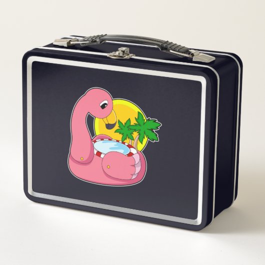 Flamingo met Zwembad (Voorkant)