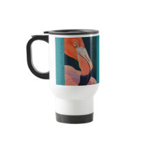 Flamingo Metal Travel Mug