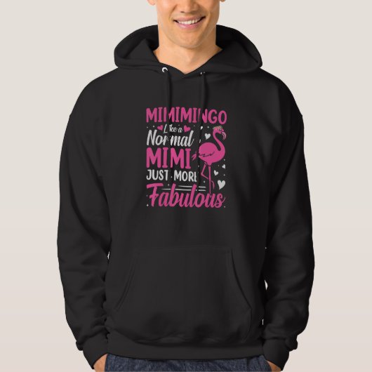 Flamingo Mimimingo like a normal Mimi Grandma Hoodie (Voorkant)