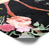 Flamingo Mimosa Bar Wedding Sign-bord Poster (Hoek)