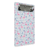 Flamingo Mini Klembord - Roze & Blauw (Schuin)