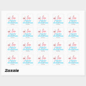 Flamingo Moderne Kerst stickers (Vel)