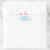 Flamingo Moderne Kerst stickers (Tas)