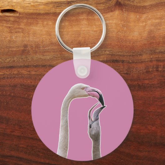 Flamingo Moeder en Baby Sleutelhanger (Achterkant)