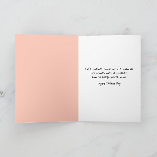 Flamingo moeder met kuiken kaart (Binnen)