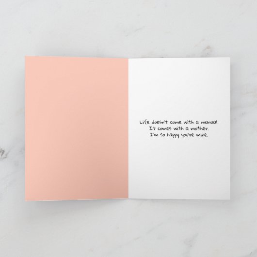 Flamingo moeder met kuiken kaart (Binnen)