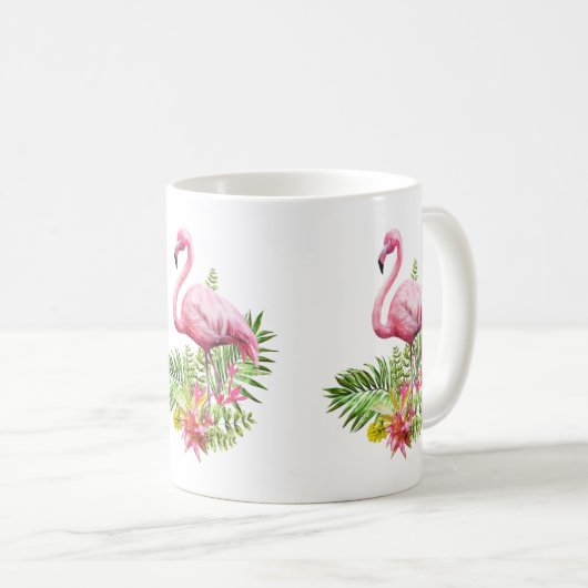 Flamingo Mok, Flamingo Coffee Mok, Roze Flamingo Koffiemok (Voorkant rechts)