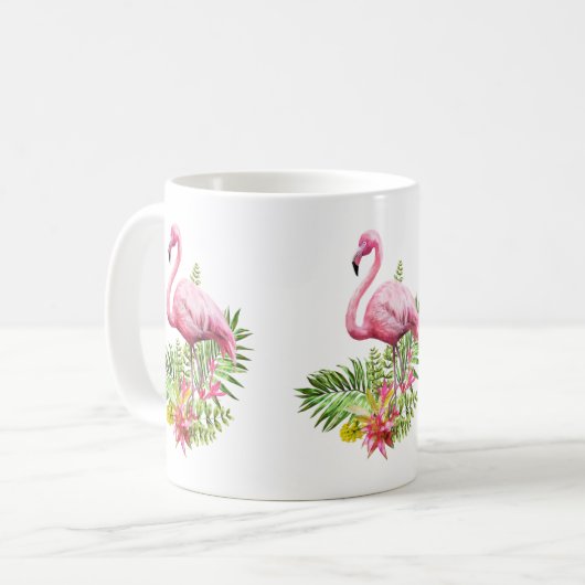 Flamingo Mok, Flamingo Coffee Mok, Roze Flamingo Koffiemok (Voorkant links)