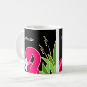 Flamingo Mok met gepersonaliseerde namen (Voorkant links)