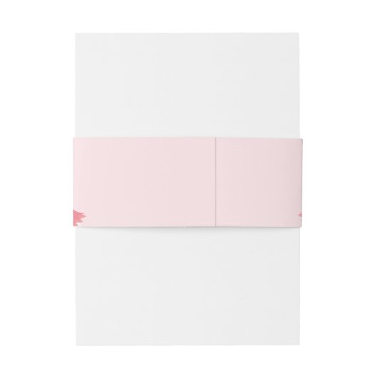 Flamingo Monogram Bruiloft Uitnodigingen Wikkel (Achterkant Voorbeeld)