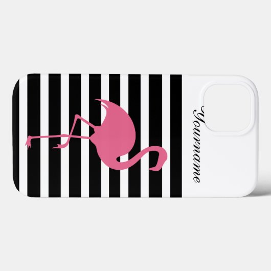 Flamingo Monogram Style Case-Mate iPhone Case (Achterkant (horizontaal))