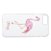 Flamingo Monogram telefoongeval Case-Mate iPhone Case (Achterkant (Horizontaal))