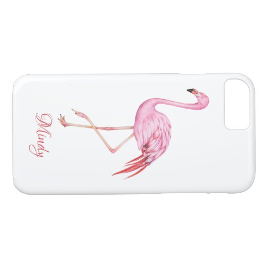 Flamingo Monogram telefoongeval Case-Mate iPhone Case (Achterkant (Horizontaal))