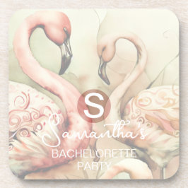 Flamingo Monogramme Bier Onderzetter