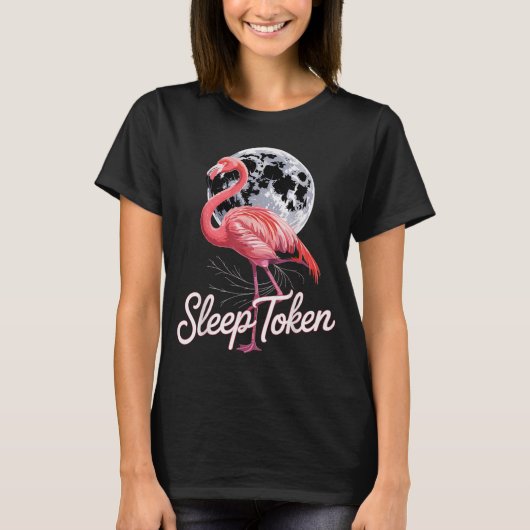 Flamingo Moon Vibes | Sleep Token Inspired Art T-shirt (Voorkant)