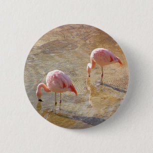 Flamingo Morning Ronde Button 5,7 Cm