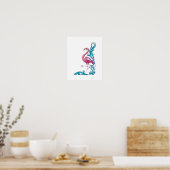 flamingo motief ontwerp poster (Keuken)